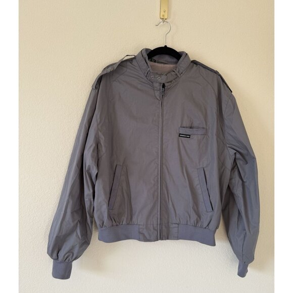 Vintage Members Only Men's Racer Bomber Jacket With Belt Collar Size large 80's - Picture 1 of 7